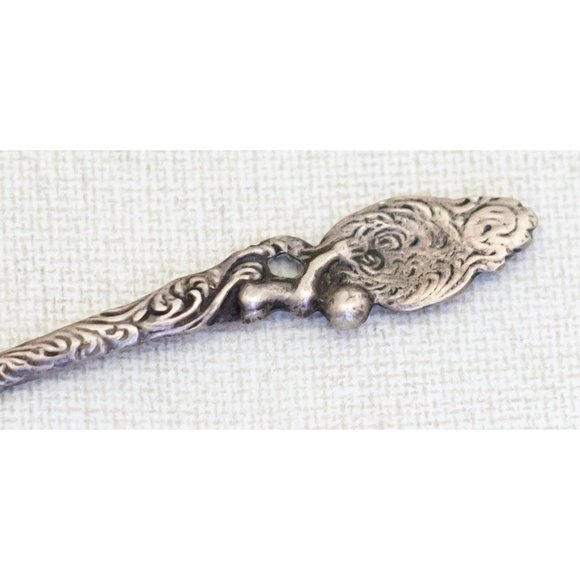Vintage Avant Garde Silver Stylish Spoon, Marked 800 - A24 - Picture 4 of 6